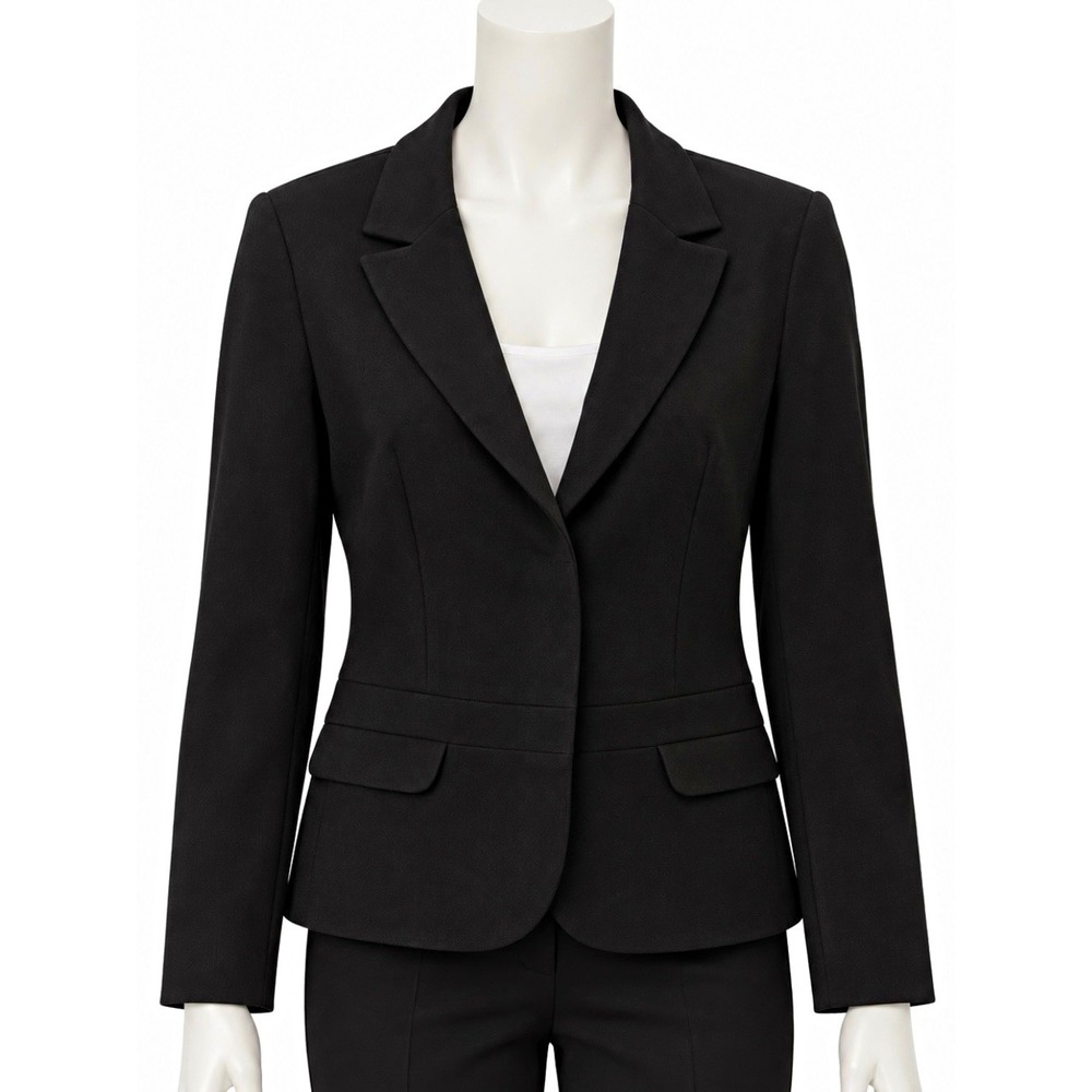 TALBOTS Women's NEW Black Lined Notch Lapel Blazer Jacket Size 10 Classic